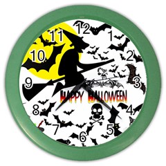 Happy Halloween Collage Wall Clock (color) by StuffOrSomething