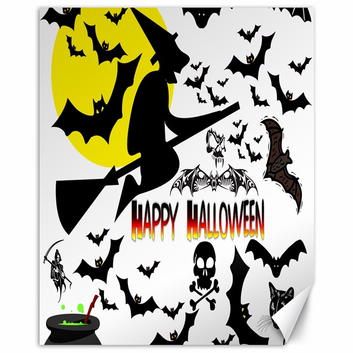 Happy Halloween Collage Canvas 11  x 14  (Unframed)