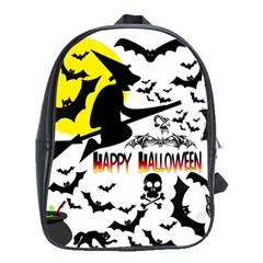 Happy Halloween Collage School Bag (large)