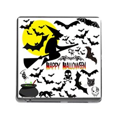 Happy Halloween Collage Memory Card Reader With Storage (square)