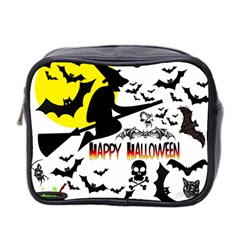 Happy Halloween Collage Mini Travel Toiletry Bag (two Sides) by StuffOrSomething