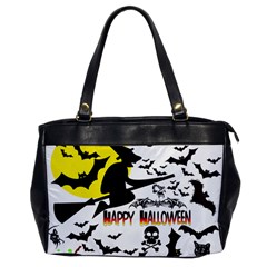 Happy Halloween Collage Oversize Office Handbag (one Side)