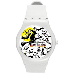 Happy Halloween Collage Plastic Sport Watch (medium) by StuffOrSomething