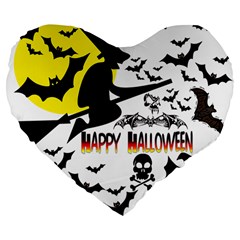 Happy Halloween Collage 19  Premium Heart Shape Cushion