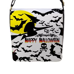 Happy Halloween Collage Flap Closure Messenger Bag (large) by StuffOrSomething