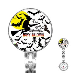 Happy Halloween Collage Stainless Steel Nurses Watch by StuffOrSomething