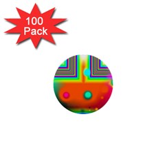 Crossroads Of Awakening, Abstract Rainbow Doorway  1  Mini Button (100 Pack) by DianeClancy