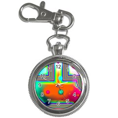 Crossroads Of Awakening, Abstract Rainbow Doorway  Key Chain Watch by DianeClancy