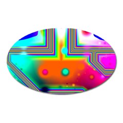 Crossroads Of Awakening, Abstract Rainbow Doorway  Magnet (oval) by DianeClancy