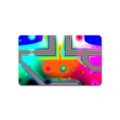 Crossroads Of Awakening, Abstract Rainbow Doorway  Magnet (name Card) by DianeClancy