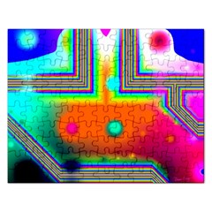 Crossroads Of Awakening, Abstract Rainbow Doorway  Jigsaw Puzzle (rectangle) by DianeClancy