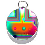 Crossroads Of Awakening, Abstract Rainbow Doorway  Silver Compass Front