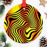 Colored Zebra Round Ornament Front