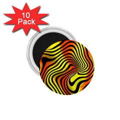 Colored Zebra 1 75  Button Magnet (10 Pack)