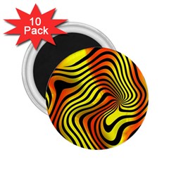 Colored Zebra 2 25  Button Magnet (10 Pack)