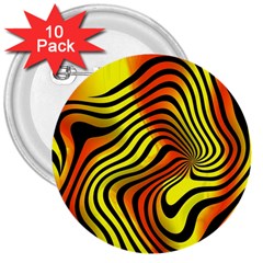 Colored Zebra 3  Button (10 Pack) by Colorfulart23