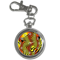 Colored Zebra Key Chain Watch