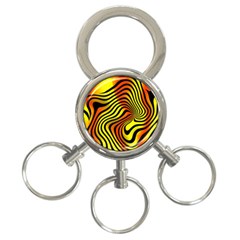 Colored Zebra 3-ring Key Chain