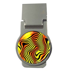 Colored Zebra Money Clip (round)