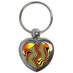 Colored Zebra Key Chain (heart)