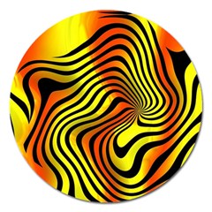 Colored Zebra Magnet 5  (round)