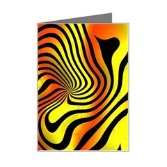 Colored Zebra Mini Greeting Card by Colorfulart23