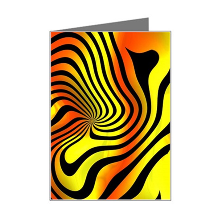 Colored Zebra Mini Greeting Card