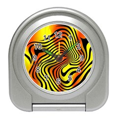 Colored Zebra Desk Alarm Clock by Colorfulart23