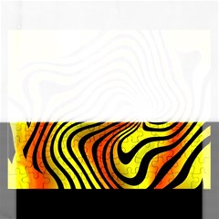 Colored Zebra Jigsaw Puzzle (rectangle) by Colorfulart23