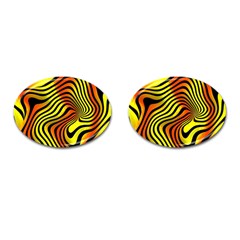 Colored Zebra Cufflinks (oval)