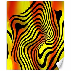 Colored Zebra Canvas 8  X 10  (unframed)