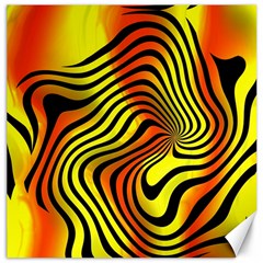 Colored Zebra Canvas 20  X 20  (unframed)