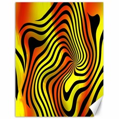 Colored Zebra Canvas 18  X 24  (unframed)