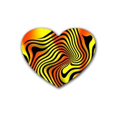 Colored Zebra Drink Coasters 4 Pack (heart) 