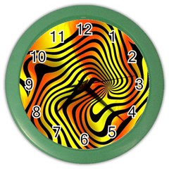 Colored Zebra Wall Clock (color) by Colorfulart23