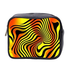 Colored Zebra Mini Travel Toiletry Bag (two Sides)