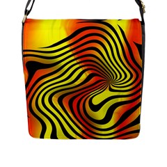 Colored Zebra Flap Closure Messenger Bag (large)