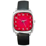 Fracrtal Square Leather Watch Front