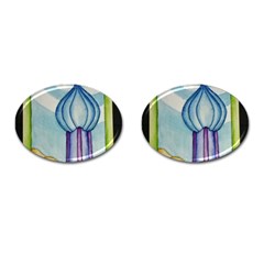 Air Cufflinks (oval) by MidnightBlueFrog