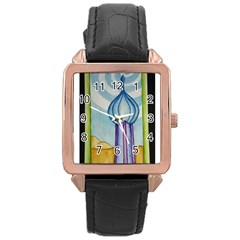 Air Rose Gold Leather Watch 