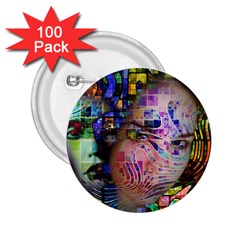 Artistic Confusion Of Brain Fog 2 25  Button (100 Pack)