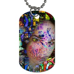 Artistic Confusion Of Brain Fog Dog Tag (one Sided)