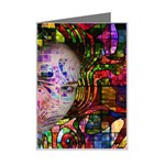 Artistic Confusion Of Brain Fog Mini Greeting Card Left