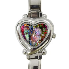 Artistic Confusion Of Brain Fog Heart Italian Charm Watch  by FunWithFibro