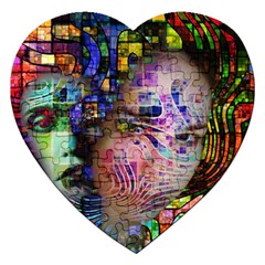 Artistic Confusion Of Brain Fog Jigsaw Puzzle (Heart)