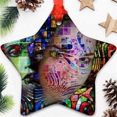 Artistic Confusion Of Brain Fog Star Ornament (two Sides)