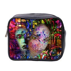 Artistic Confusion Of Brain Fog Mini Travel Toiletry Bag (two Sides) by FunWithFibro