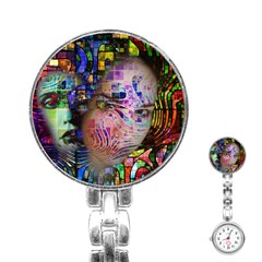 Artistic Confusion Of Brain Fog Stainless Steel Nurses Watch by FunWithFibro