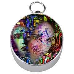 Artistic Confusion Of Brain Fog Silver Compass by FunWithFibro