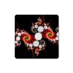 Mysterious Dance In Orange, Gold, White In Joy Magnet (square) by DianeClancy